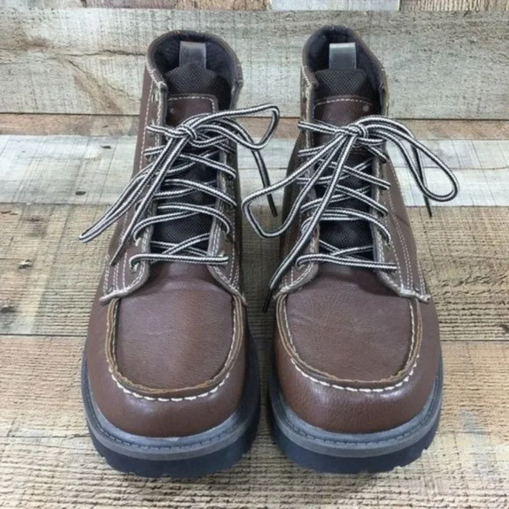 Northwest Territory Brown‎ Faux Leather Ankle Work Boots